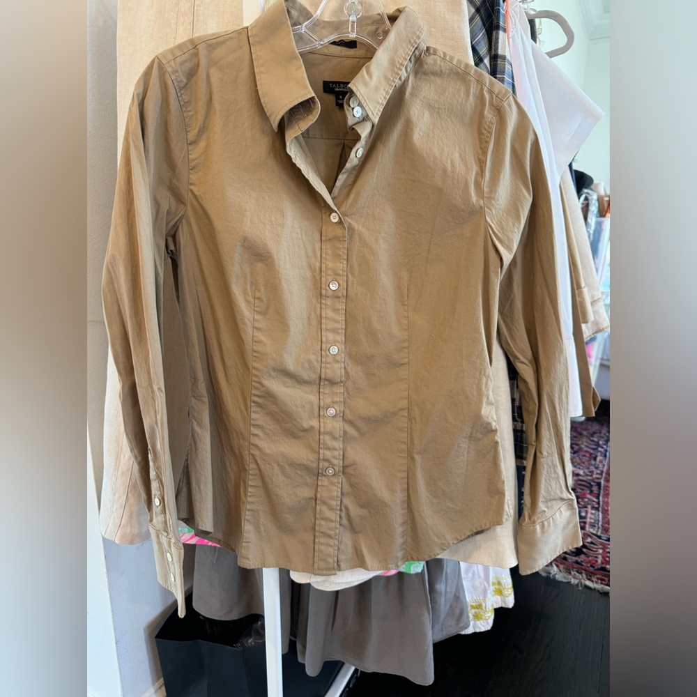 Talbots stretch cotton shirt